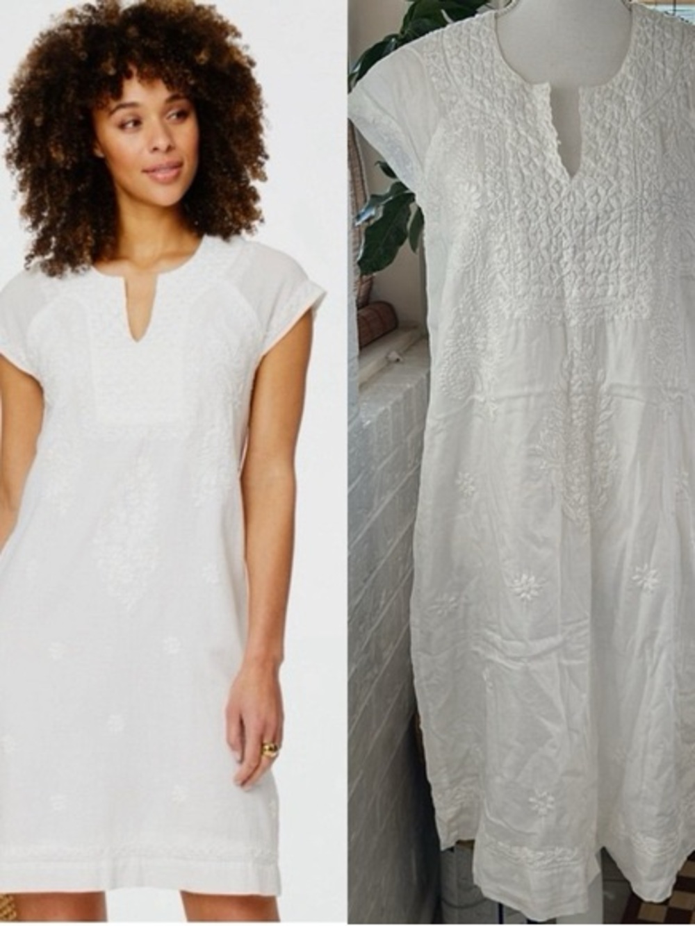 Roberta Roller Rabbit White Embroidered Cotton Midi Dress